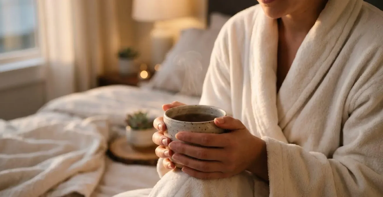 Chambre apaisante préparée pour un sommeil réparateur après une séance de spa