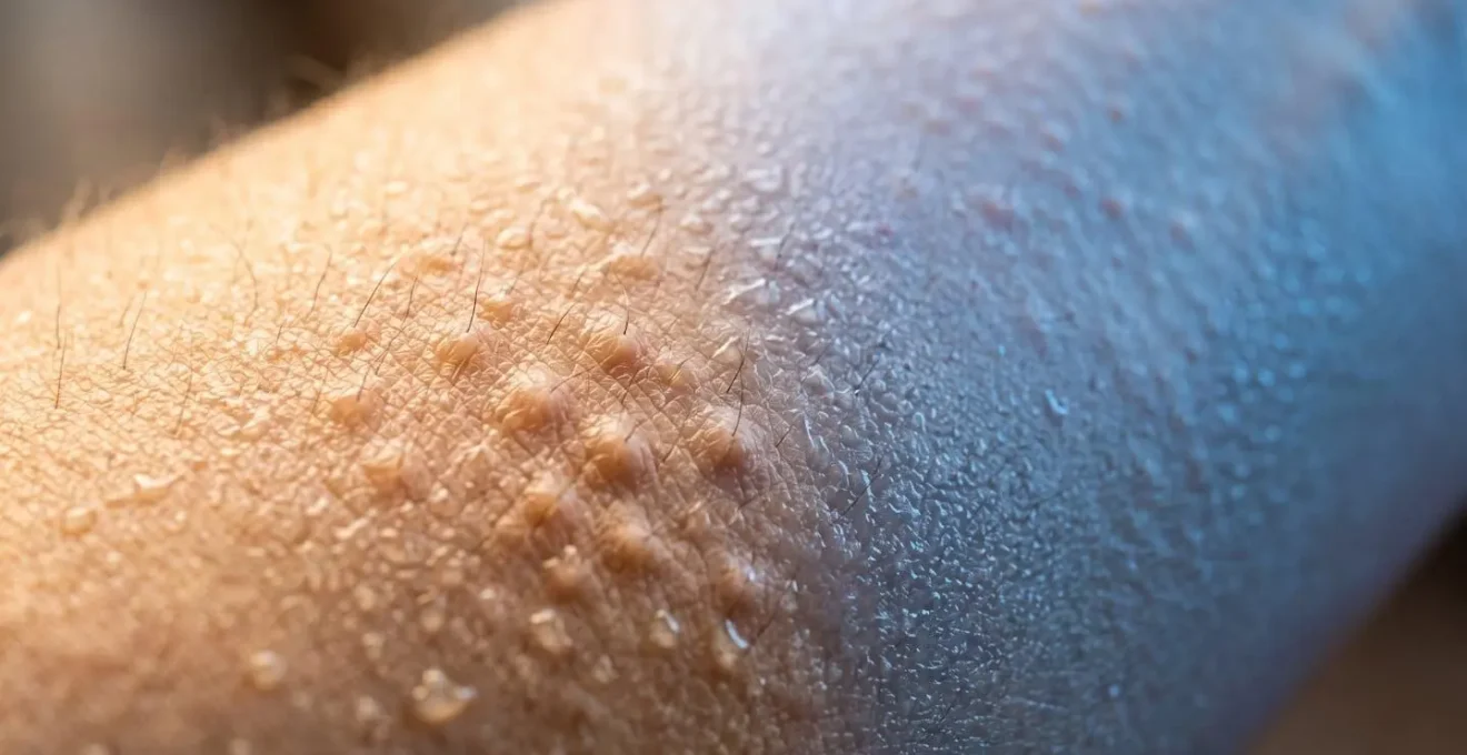 Gros plan sur peau avec effets visuels de vasodilatation et vasoconstriction sous l'effet du contraste thermique