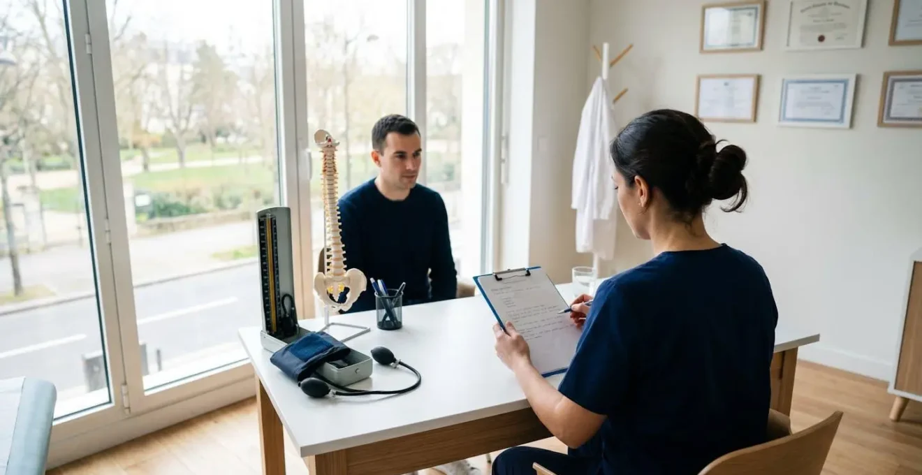 Consultation médicale préalable pour évaluer les contre-indications au massage suédois