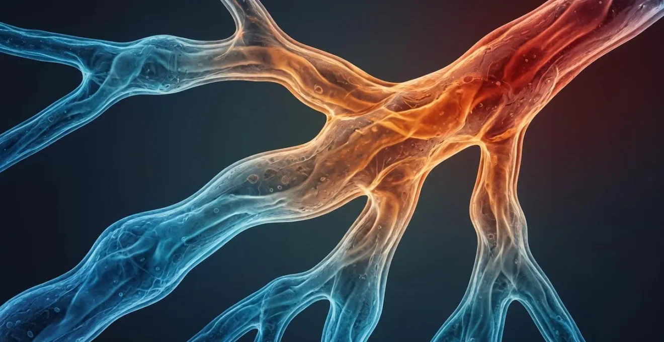 Visualisation microscopique du système lymphatique montrant l'alternance vasoconstriction et vasodilatation