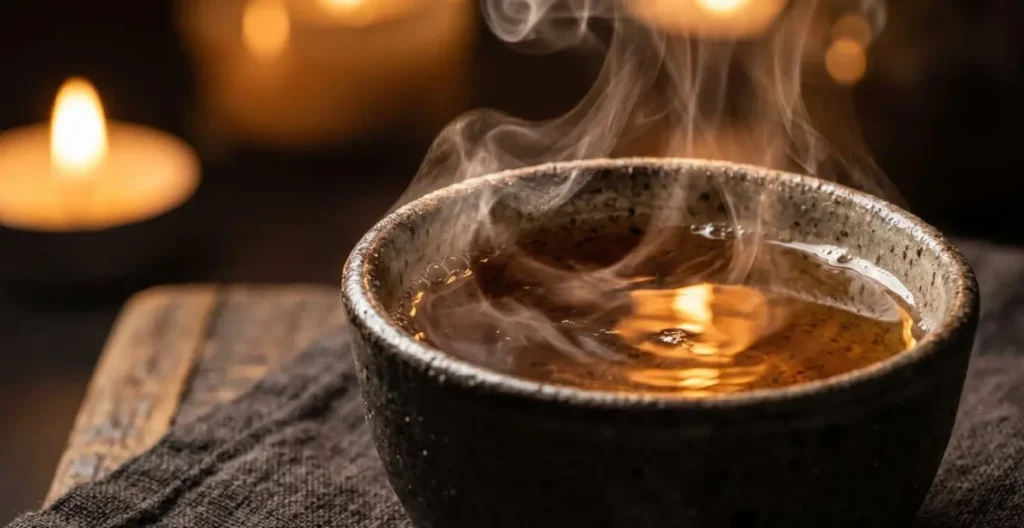 Ambiance du soir avec éclairage tamisé chaud favorisant la production de mélatonine Ambiance du soir avec éclairage tamisé chaud favorisant la production de mélatonine